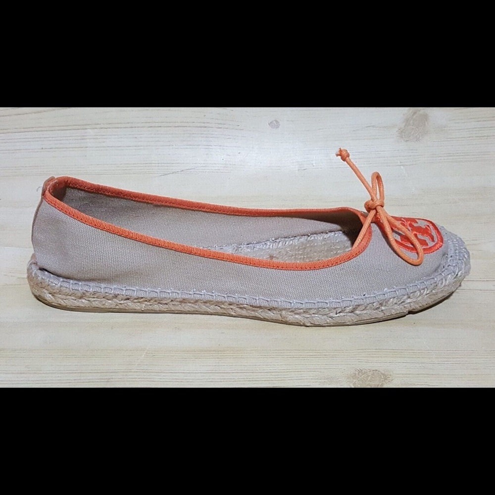 Tory Burch Espadrilles Alpargata Logo Flat Shoes Size 9 - Picture 9 of 11